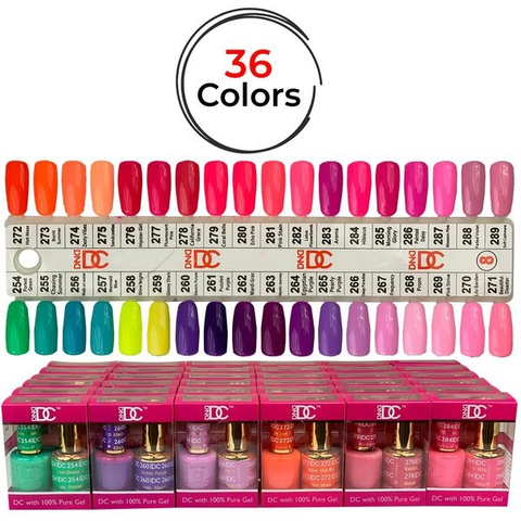 DC Duo Soak Off Gel Matching Nail Lacquer (36 Colors/Set) - [From #254 to #289] –  DC Set #8