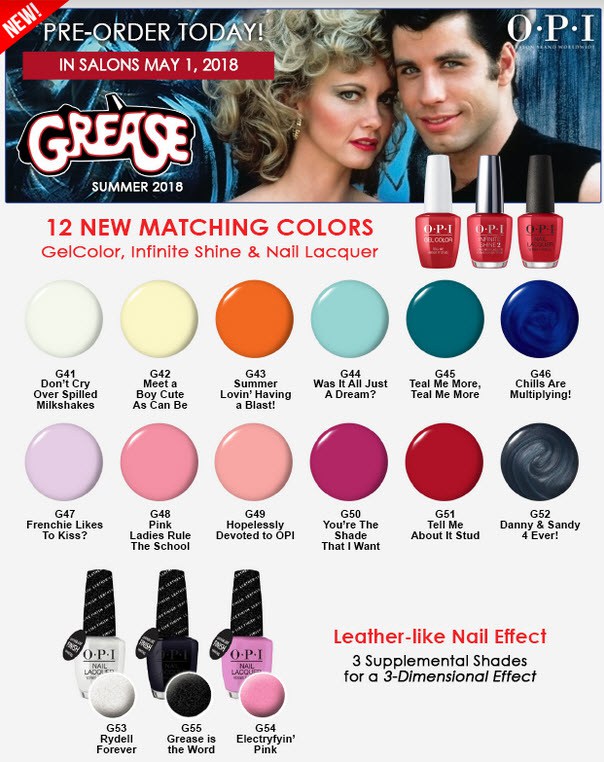 OPI Grease Collection Summer 2018