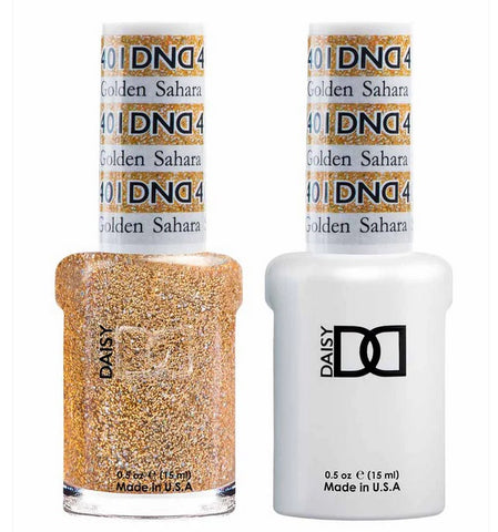 DND Gel matching Lacquer Duo #401 GOLDEN SAHARA STAR