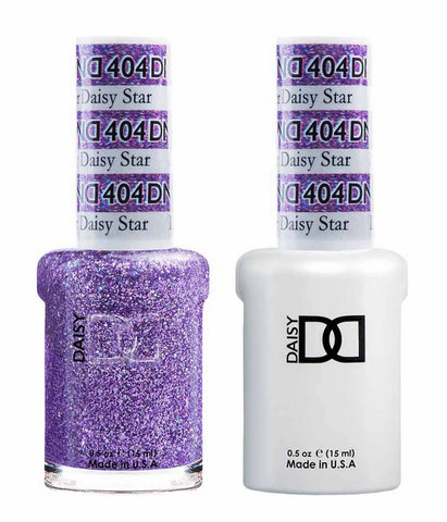 DND Gel matching Lacquer Duo #404 LAVENDER DAISY STAR