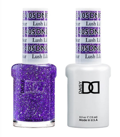 DND Gel matching Lacquer Duo #405 LUSH LILAC STAR