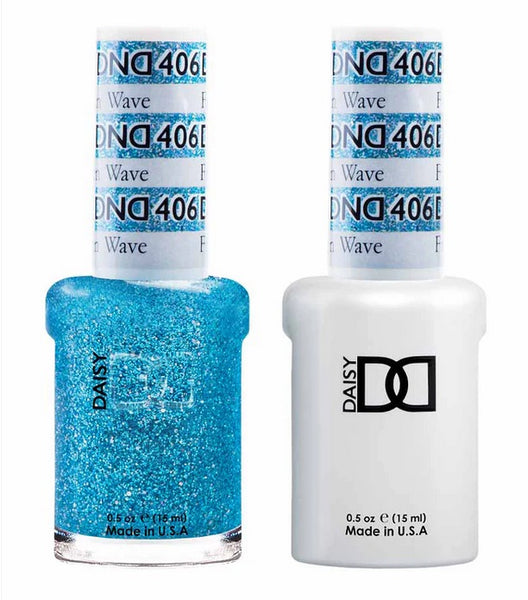 DND Gel matching Lacquer Duo #406 FROZEN WAVE