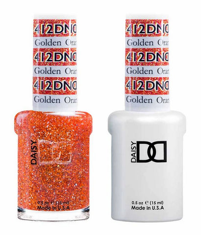 DND Gel matching Lacquer Duo #412 GOLDEN ORANGE STAR