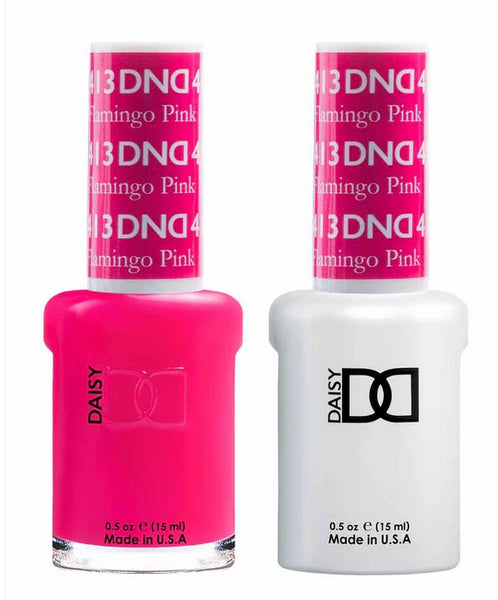 DND Gel matching Lacquer Duo #413 FLAMINGO PINK