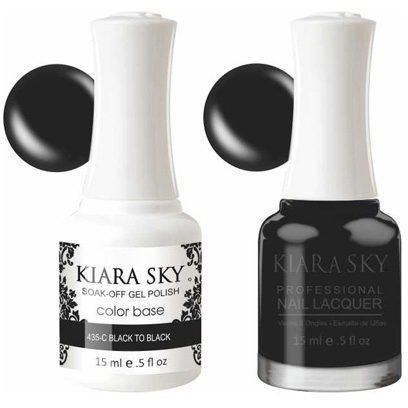 Kiara Sky Gel + Nail Polish - Black to Black - 435