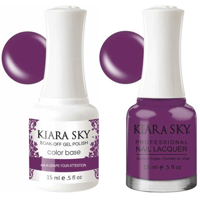 Kiara Sky Gel + Nail Polish - Grape Your Attention - 445