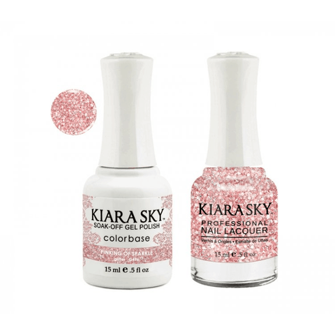 Kiara Sky Gel + Nail Polish - PINKING OF SPARKLE 496