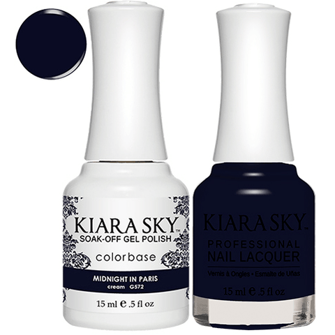 Kiara Sky Gel + Nail Polish - MIDNIGHT IN PARIS 572