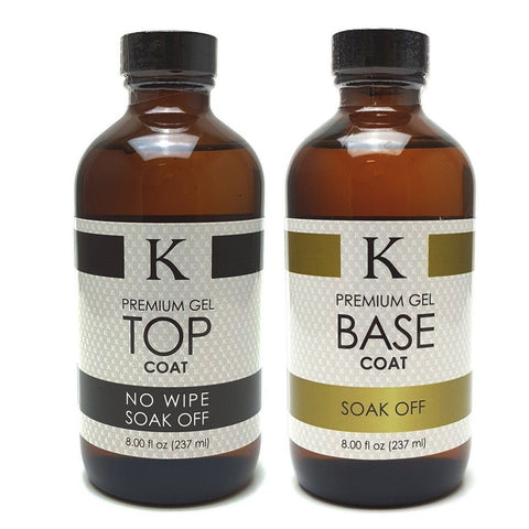 K Premium Gel TOP & BASE Coats (Set of 2)